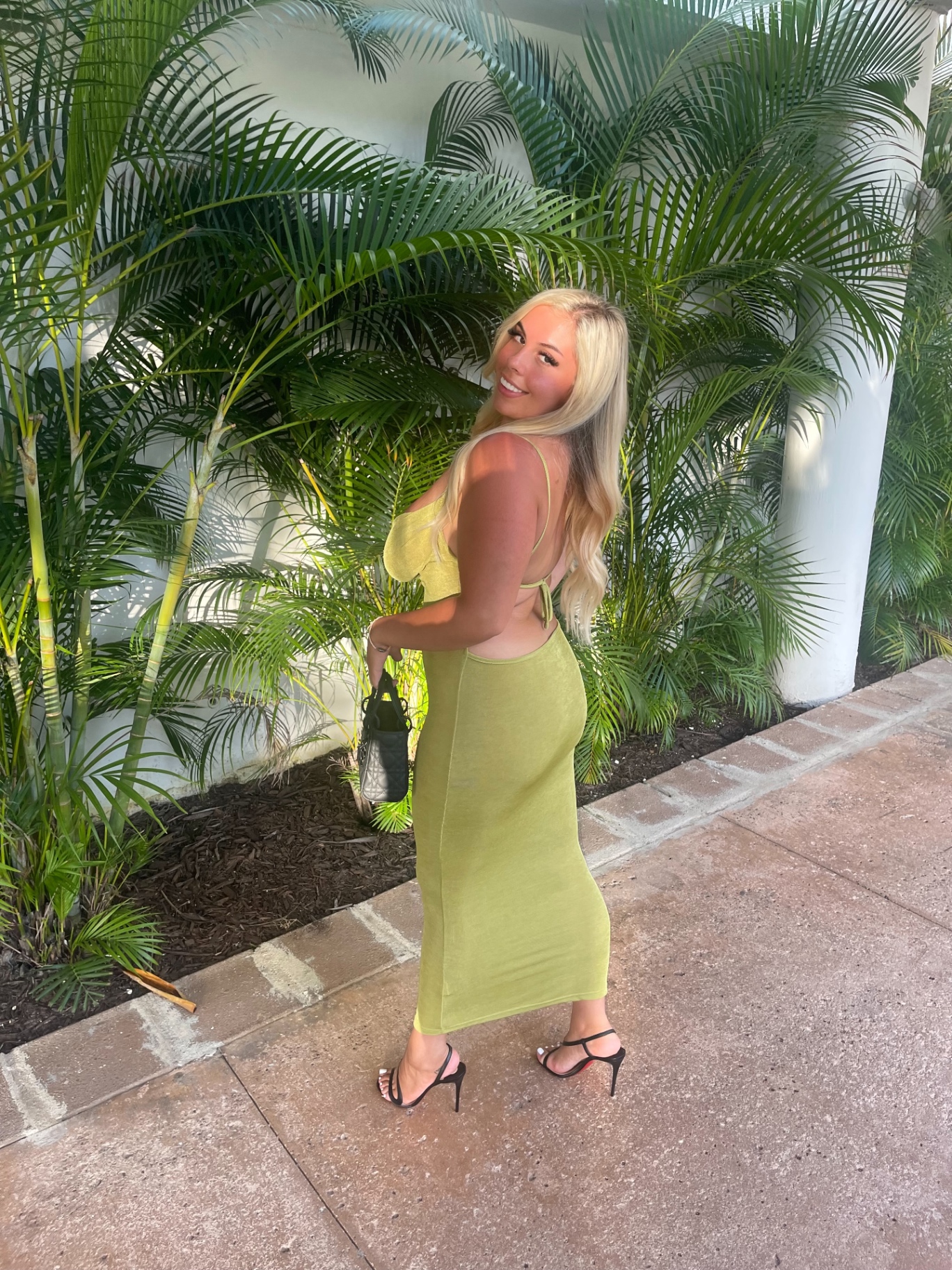 Palms and green silk
